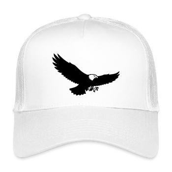 Adler Silhouette Raubvogel Logo - Kinder Trucker-Cap - Weiß - Vorne