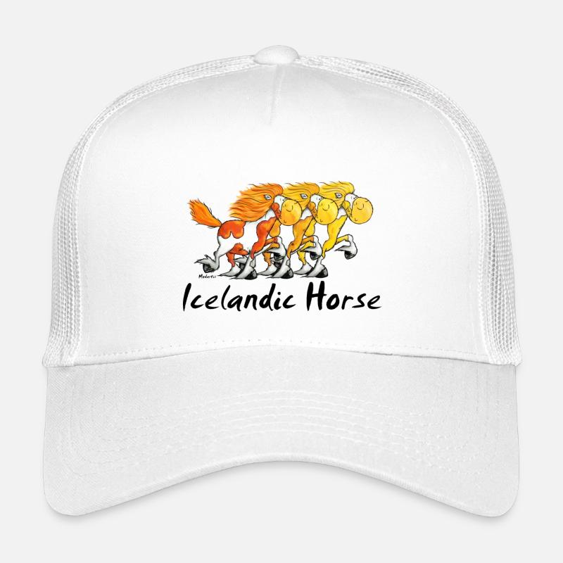 Islandpferde Trio - Isländer - Kinder Trucker-Cap - Weiß