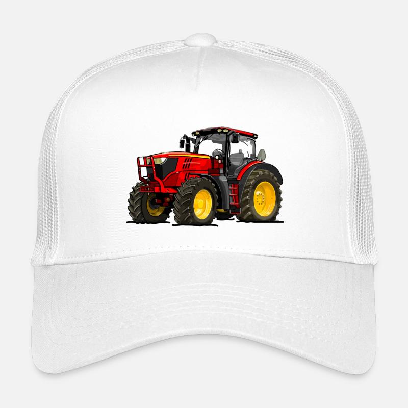 Tracteur rouge Casquette trucker enfant