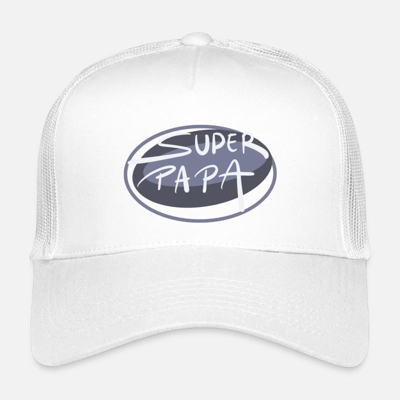 Super Papa - Kinder Trucker-Cap - Weiß