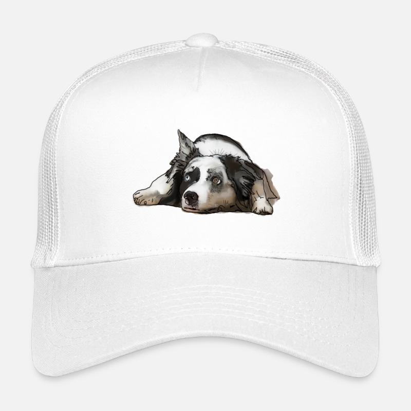 Australian Shepherd - Kinder Trucker-Cap - Weiß