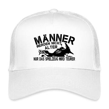 Lustiger Spruch Männer älter Motorrad Spielzeug - Kinder Trucker-Cap - Weiß - Vorne