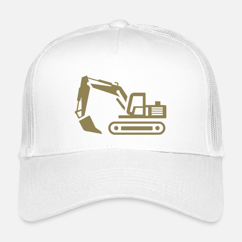 Excavator Contours: Silhouette of a Construction Equipment Operator Kids’ Trucker Cap