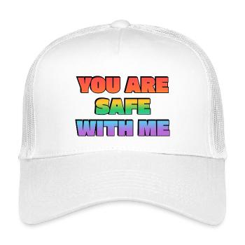 Tu es en sécurité avec moi - Casquette trucker enfant - blanc - Devant