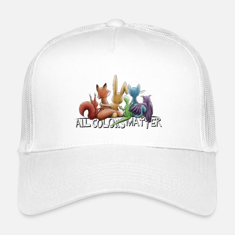 All Colors Matter! Rainbow Animals for Diversity Kids’ Trucker Cap