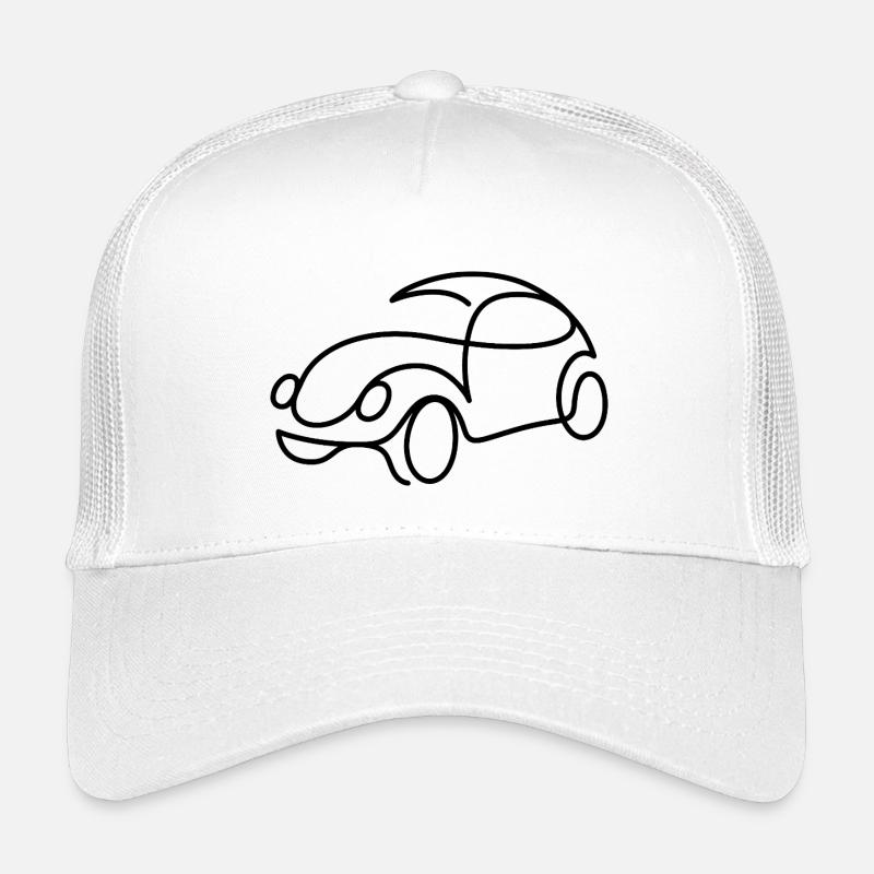 Retro Auto Skizze – schlichtes Oldtimer Motiv Kinder Trucker-Cap