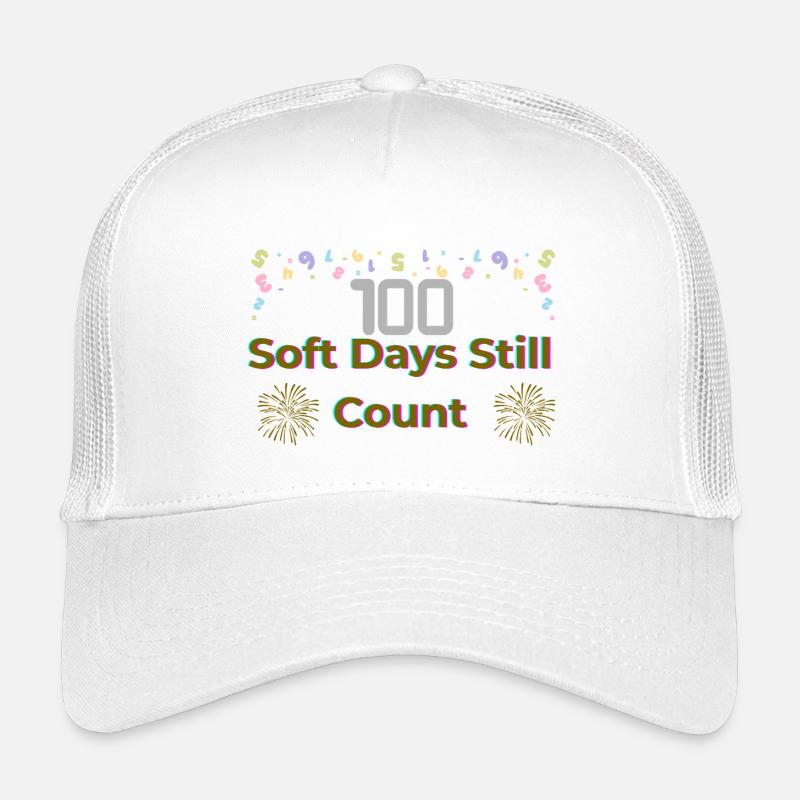 100 Soft Days Still Count – Celebrate Progress, Re Kids’ Trucker Cap