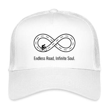 Route Sans Fin, Âme Infinie : Route du Symbole de l’Infini - Casquette trucker enfant - blanc - Devant