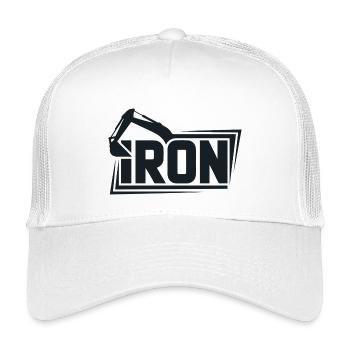 Iron Crane Bold Logo Tee - Kinder Trucker-Cap - Weiß - Vorne