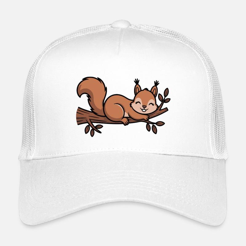 Dessin animé Écureuil sur la branche Casquette trucker enfant