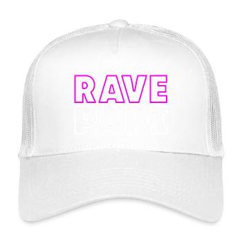 Rave Dad Techno House Electro Festival Hardstyle - Kinder Trucker-Cap - Weiß - Vorne