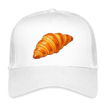 Croissant Illustration Goldbraunes Gebäck  - Kinder Trucker-Cap - Weiß - Vorne