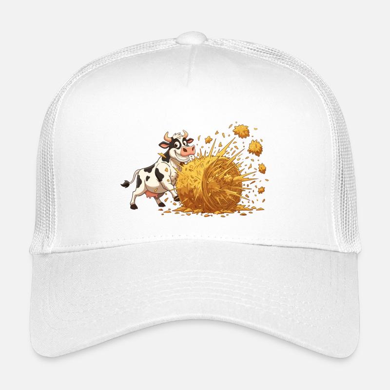 Cow and hay explosion Kids’ Trucker Cap