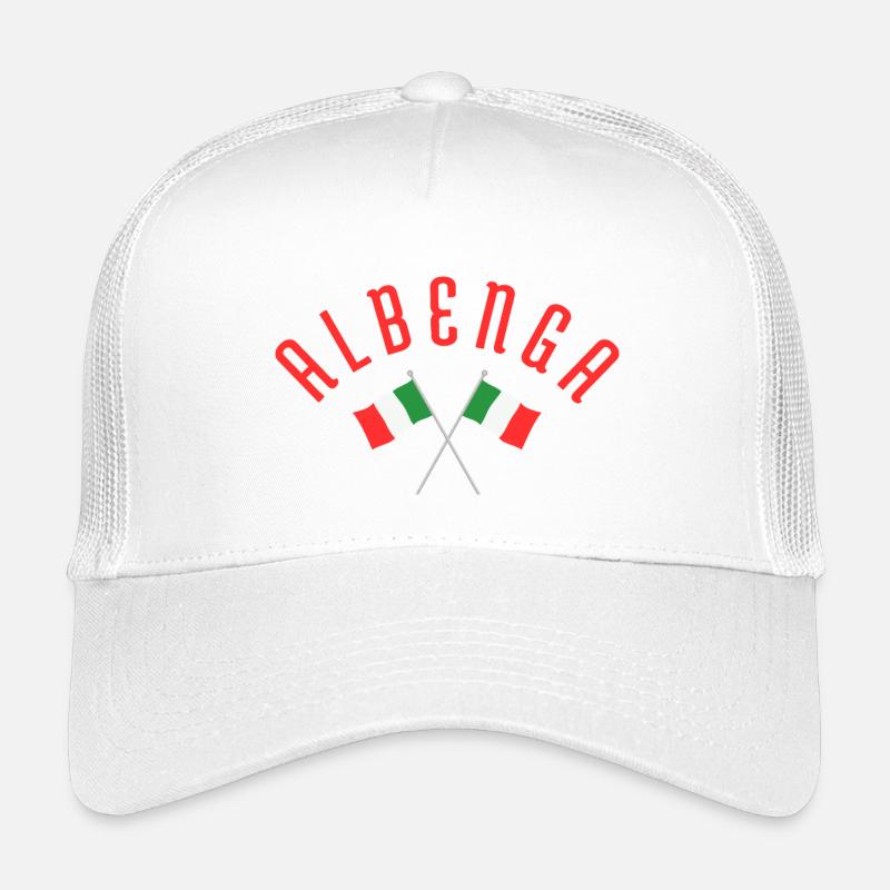 Albenga Italian Flag Crest Kids’ Trucker Cap
