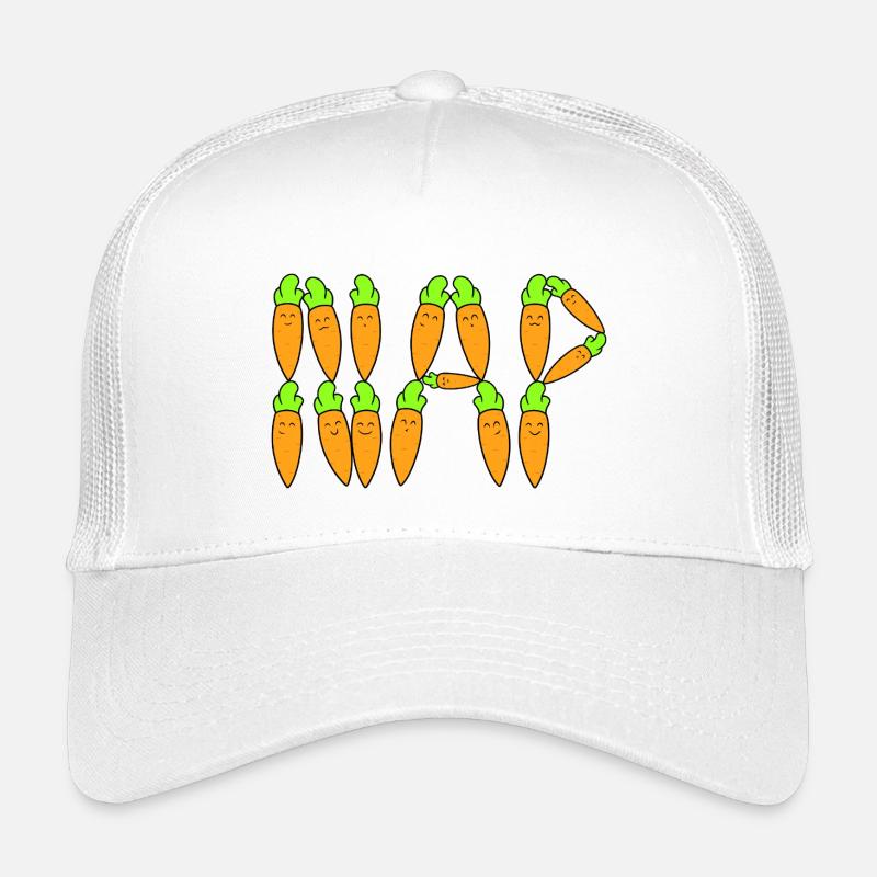 Karotten-Nickerchen - Kinder Trucker-Cap - Weiß