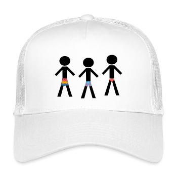 Beach Ready - Drei gut angezogene Männer - Kinder Trucker-Cap - Weiß - Vorne