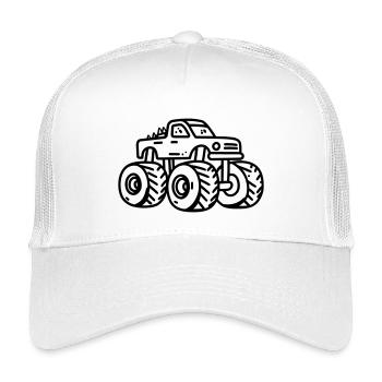 Monster truck - Kids’ Trucker Cap - white - Front