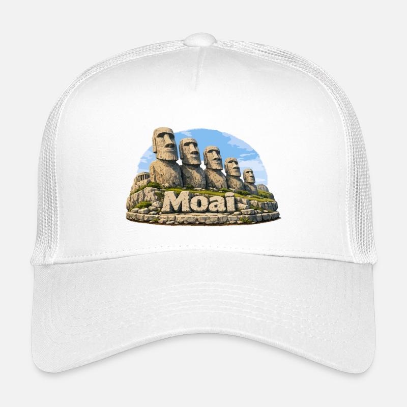 Moai Images Island Graphic Kids’ Trucker Cap