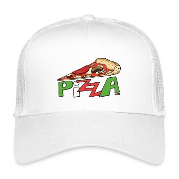 Pizza!! - Kinder Trucker-Cap - Weiß - Vorne