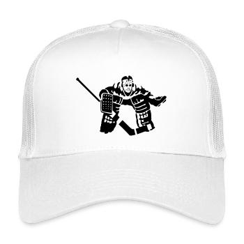 hockey goal keeper - Kids’ Trucker Cap - white - Front