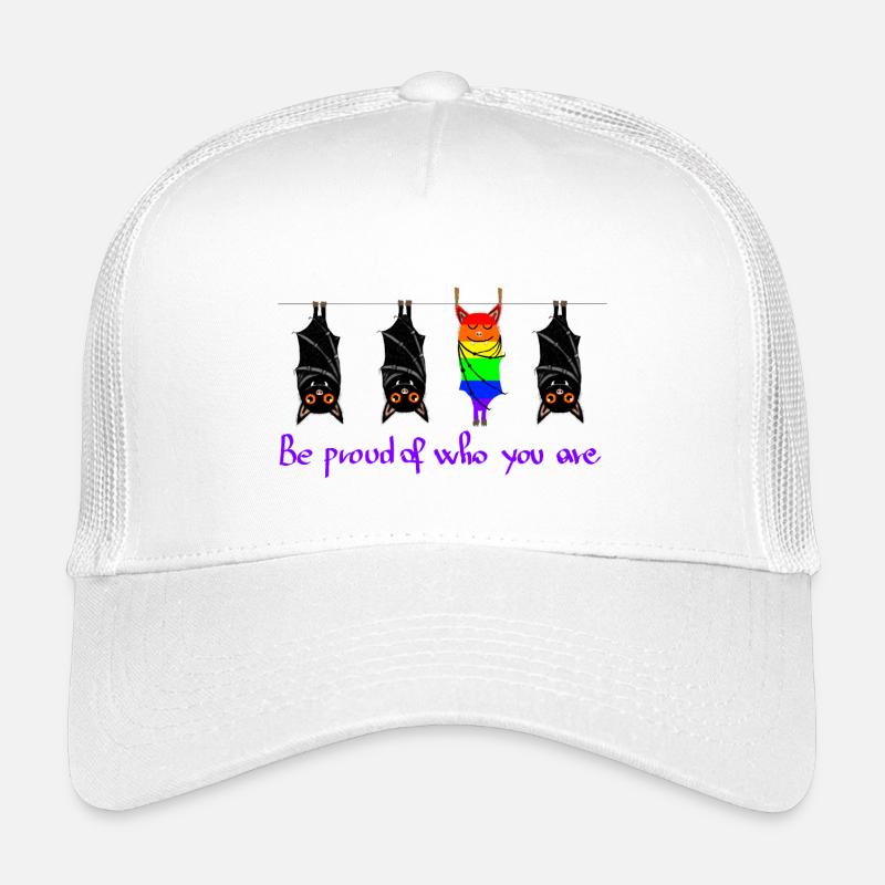 Bats Pride LGBT Sei stolz darauf, wer du bist GAY PRIDE - Kinder Trucker-Cap - Weiß