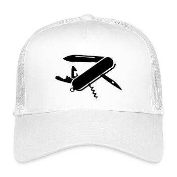 Taschenmesser - Kinder Trucker-Cap - Weiß - Vorne