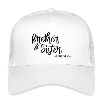 frère et soeur - Casquette trucker enfant - blanc - Devant