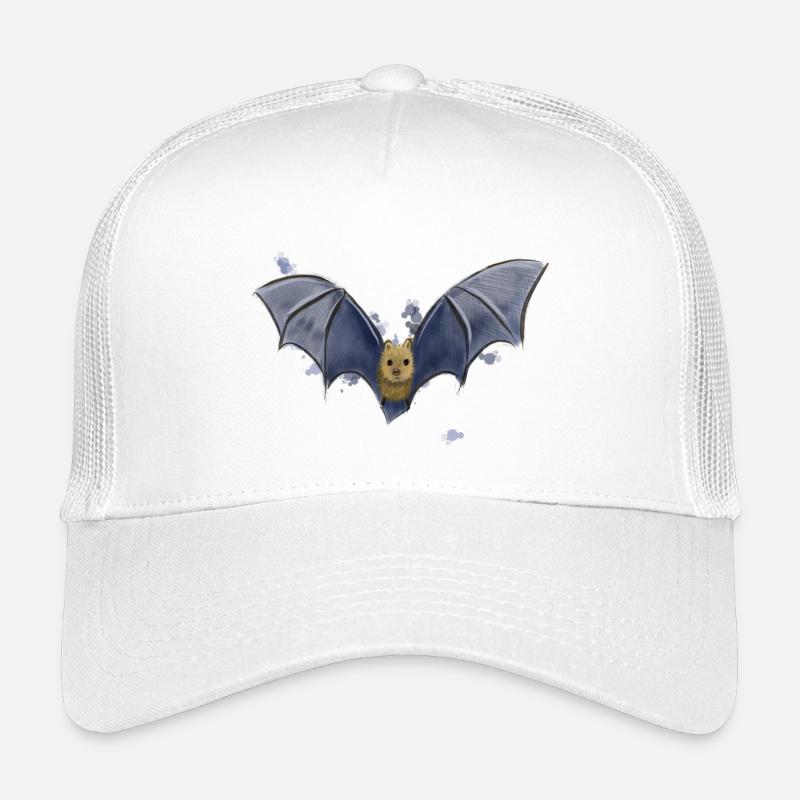 Fledermaus - Kinder Trucker-Cap - Weiß