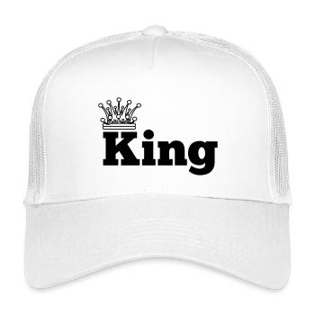 King 1 - Kids’ Trucker Cap - white - Front