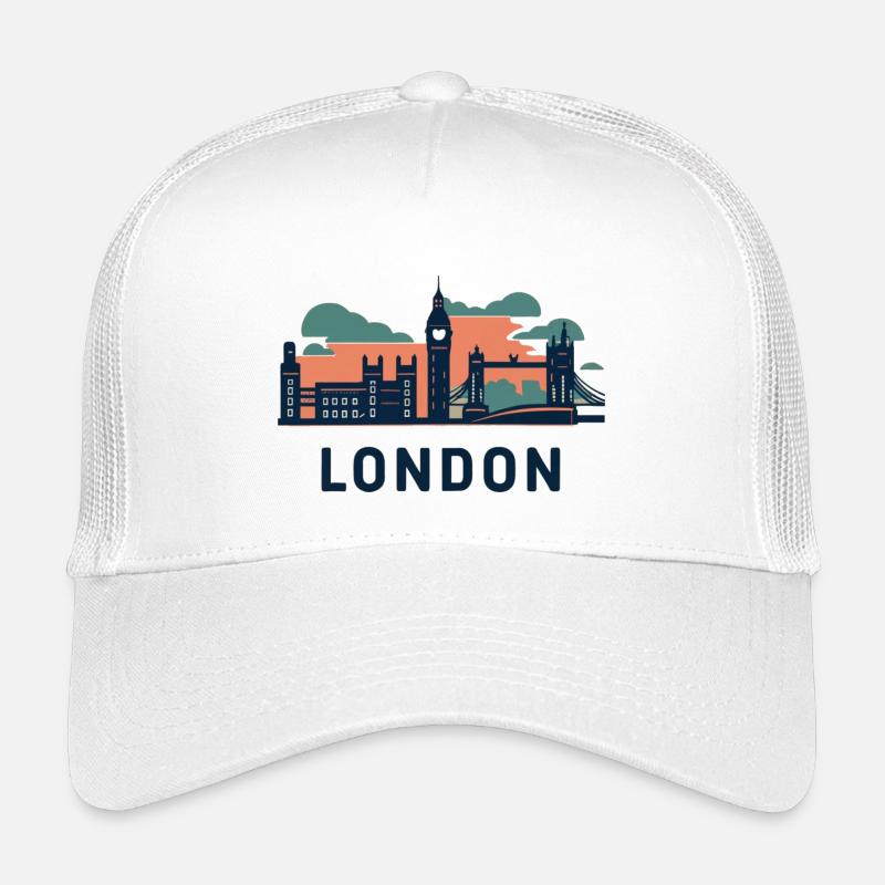 London Skyline Sunset Retro Kids’ Trucker Cap