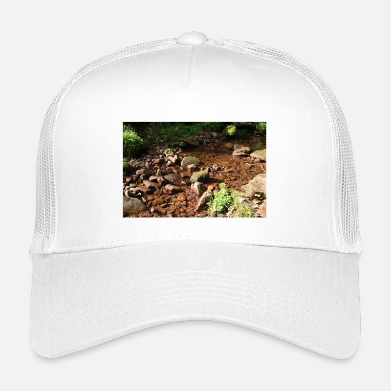 Schwarzwälder Waldbach - Kinder Trucker-Cap - Weiß