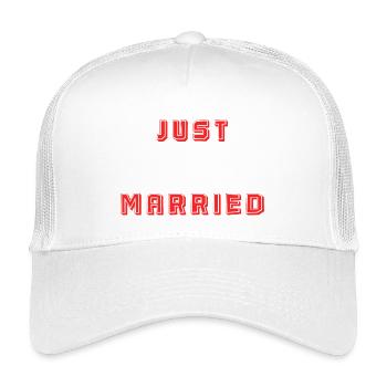 COUPLE. JUST MARRIED. EVJF. SAINT VALENTIN. MARIES - Casquette trucker enfant - blanc - Devant