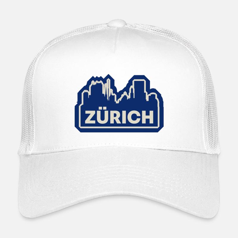Silhouette de la ligne d’horizon de Zurich Casquette trucker enfant