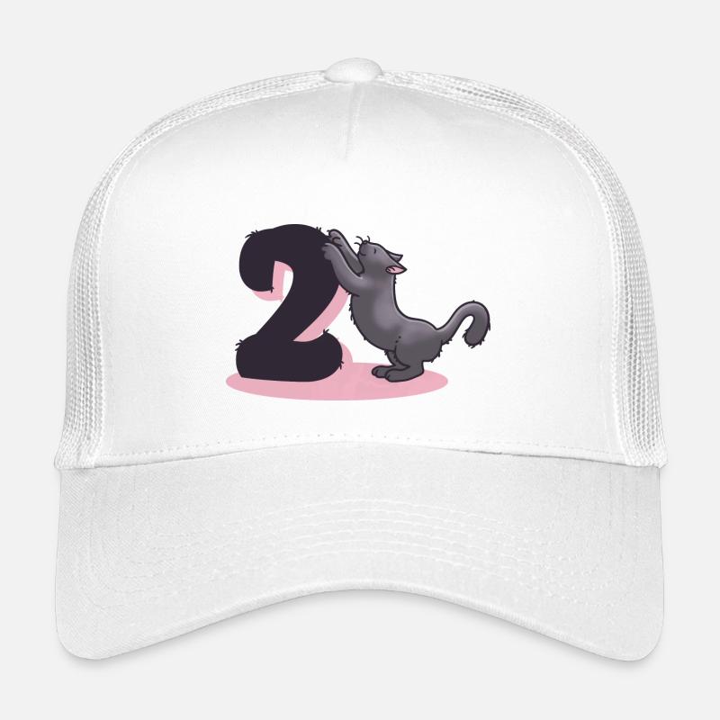 Katze Zahl 2 Kinder Trucker-Cap