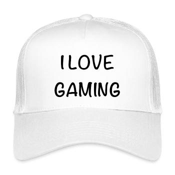 I love gaming - Kids’ Trucker Cap - white - Front