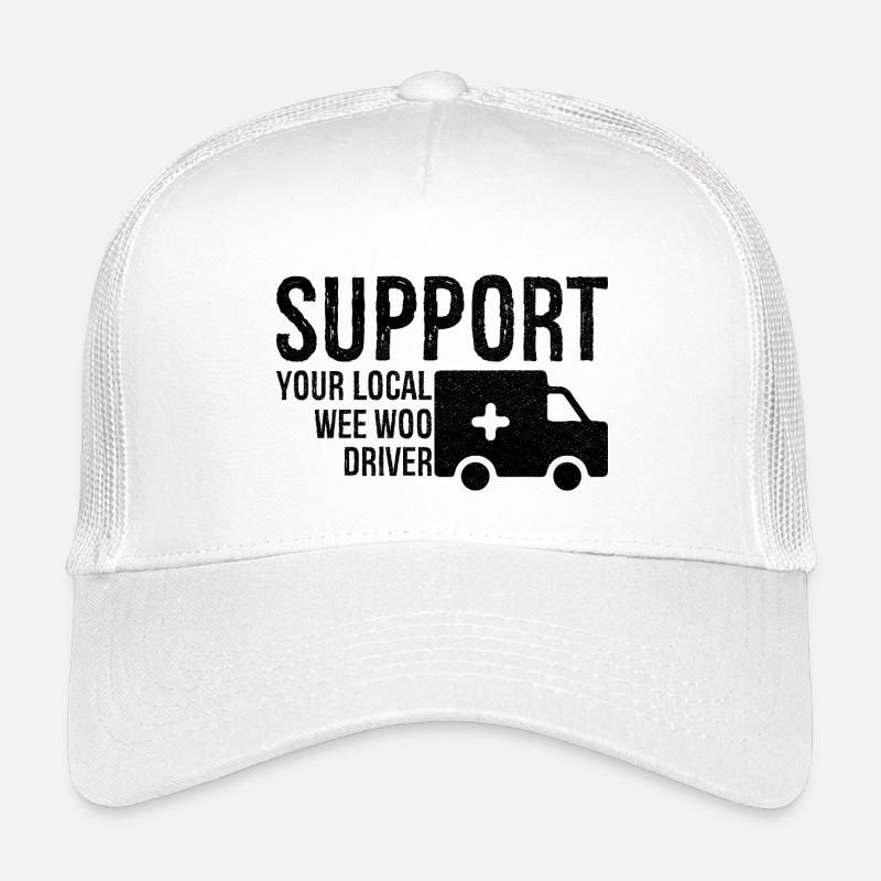 support your local wee woo driver Kinder Trucker-Cap