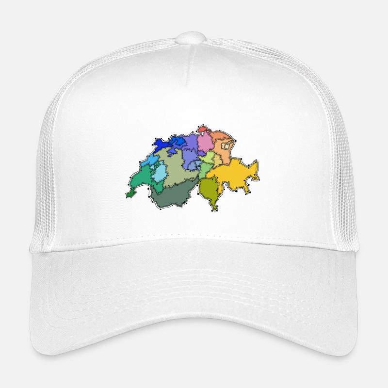 Die Schweiz - Kinder Trucker-Cap - Weiß