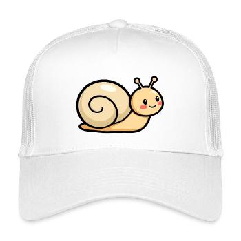 Schnecke - Kinder Trucker-Cap - Weiß - Vorne