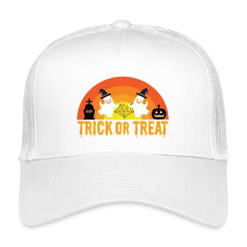 Trick or Treat - Fantômes et citrouilles d’Halloween - Casquette trucker enfant - blanc - Devant