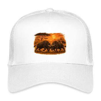 Schlacht der Büffel – Wilde Macht. - Kinder Trucker-Cap - Weiß - Vorne