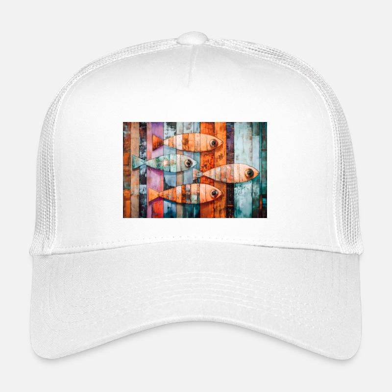 Colorful mosaic fish Kids’ Trucker Cap