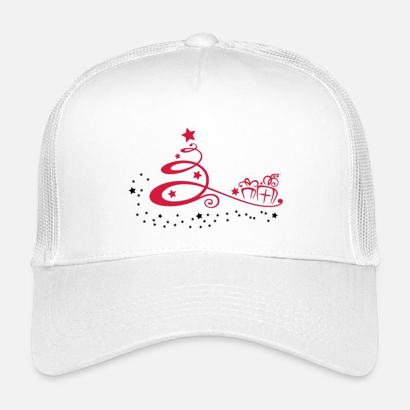 Christmas tree with stars and presents Kids’ Trucker Cap