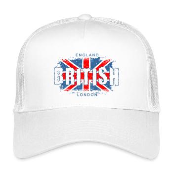 Grafikdesign mit britischer Flagge von England - Kinder Trucker-Cap - Weiß - Vorne