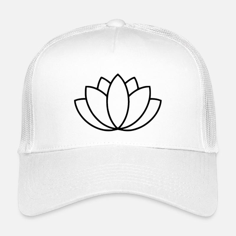Lotus Flower Line Art Kids’ Trucker Cap