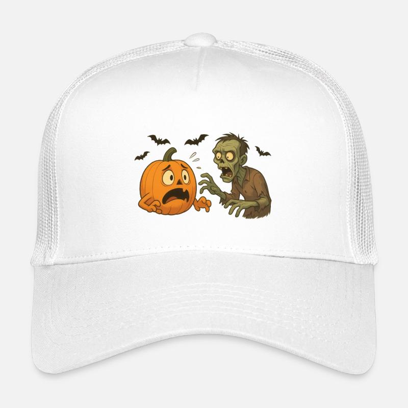Kürbis-Panik und Zombie Kinder Trucker-Cap