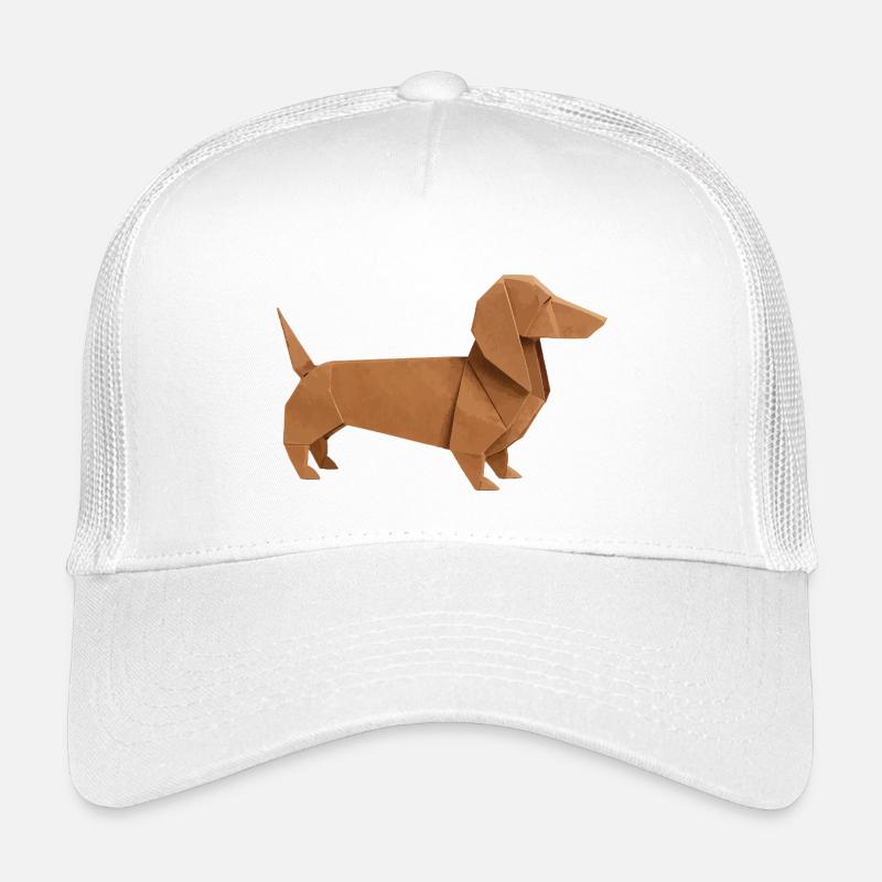 Origami Dachshund Noble Brown Kids’ Trucker Cap