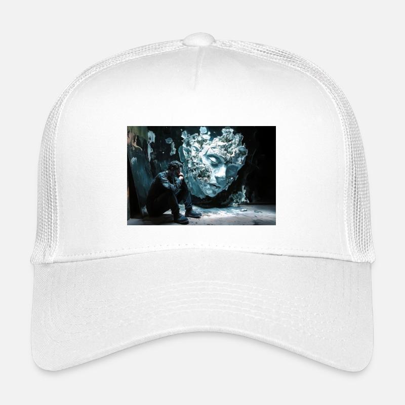 Eisgesicht im Schatten - Kinder Trucker-Cap - Weiß