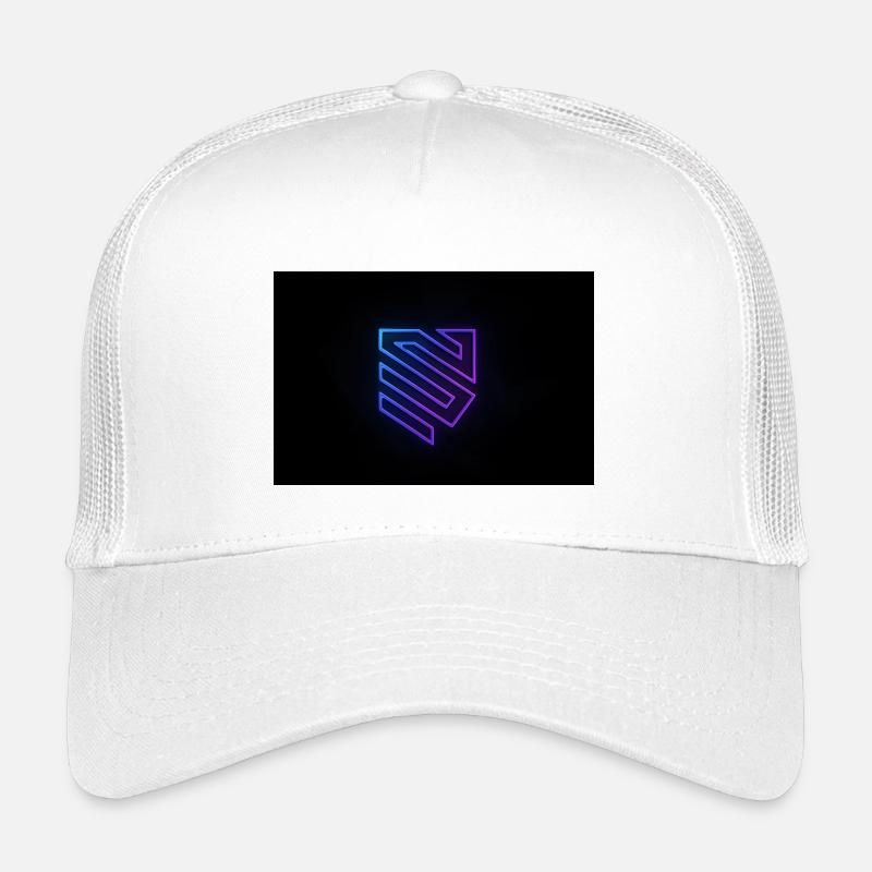 Neon Geometrie Logo Gradient - Kinder Trucker-Cap - Weiß