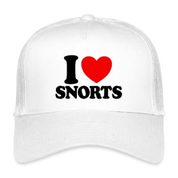 J’adore le cœur rouge froid drôle, j’adore le SC - Casquette trucker enfant - blanc - Devant