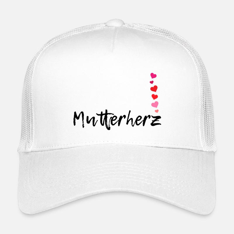 Mutterherz Herzen Mama Liebe Muttertag Geschenk - Kinder Trucker-Cap - Weiß